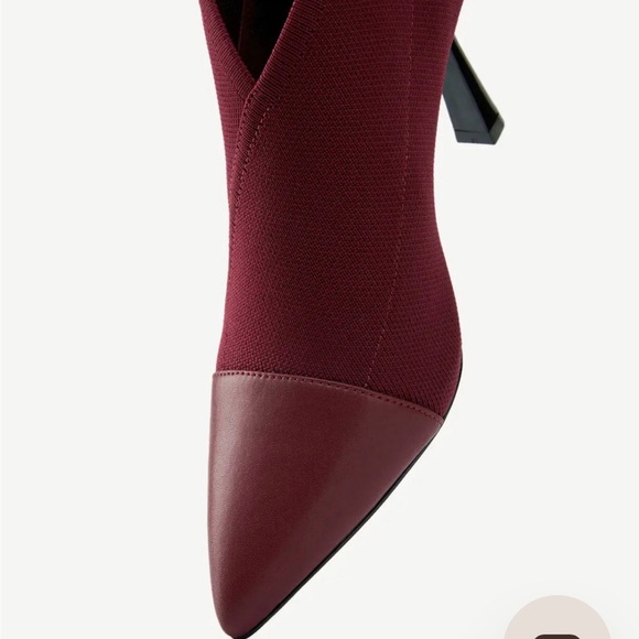 Cosy Island Brand New in Box Vivid Vogue Stiletto Ankle Boots - Burgundy - Picture 4 of 5